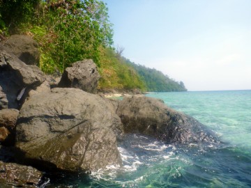 Rocks on the desert island of Ian