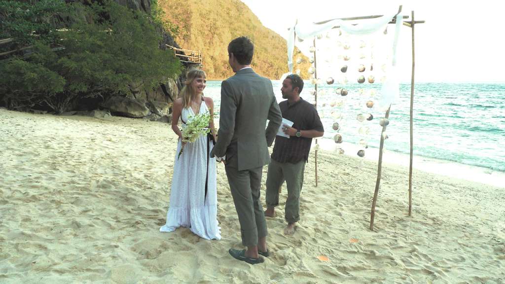private beach wedding